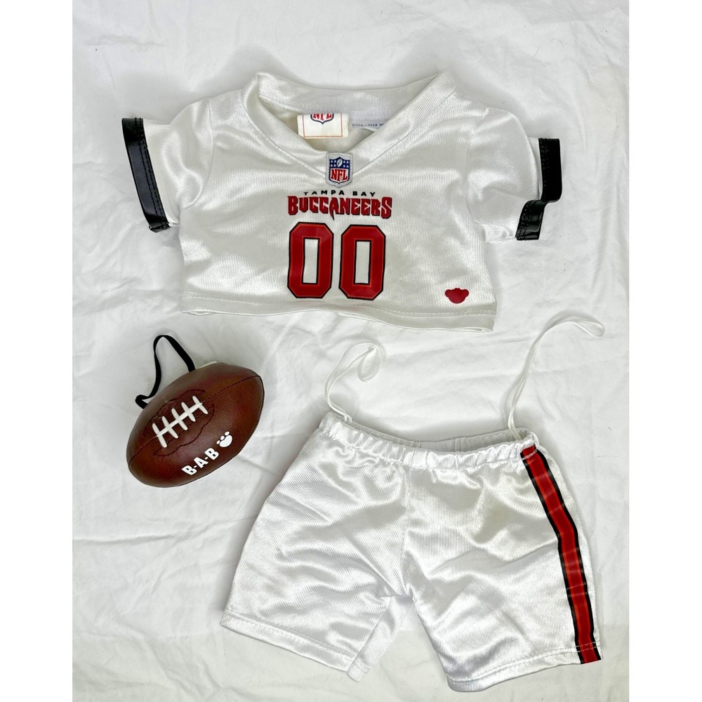 Tampa Bay Buccaneers build a bear Football Uniform White Jersey 00 3 Pc Set BABW